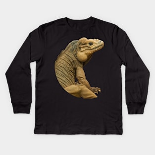 Handsome Rhinoceros Iguana Kids Long Sleeve T-Shirt